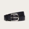 Smooth Ostrich Belt Gunpowder