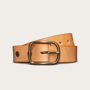 Leather Harness Belt Straw